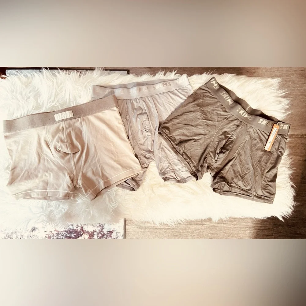 3-Pack - SKIMS Men’s Boxer Briefs (3-Pack) | Size M | Neutral Colors - Picture 1 of 8